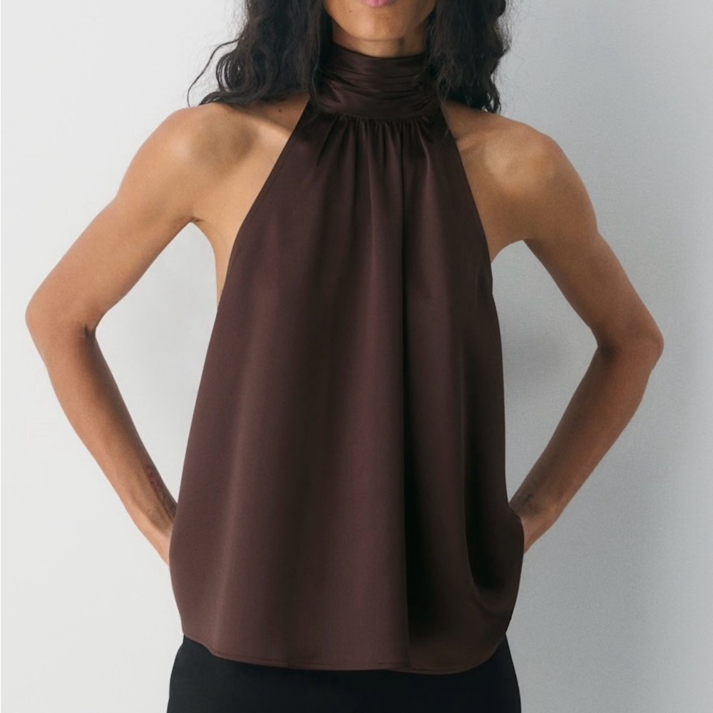 TEN by Babaton: Falloway Satin Halter Top